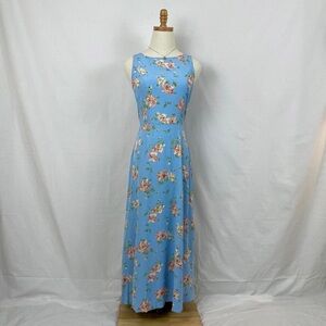 Vintage 90s Laura Ashley Floral Midi Dress